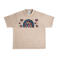 American Flag Rainbow 16oz Libbey Cup Urban Heavy Tee | Teevron