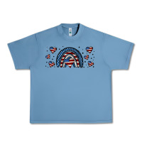 Pebble Blue american flag rainbow 16oz libbey cup Urban Heavy Tee - HRA Design Shop