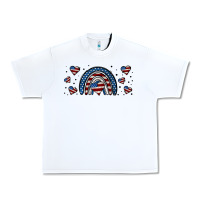 White american flag rainbow 16oz libbey cup Urban Heavy Tee - HRA Design Shop