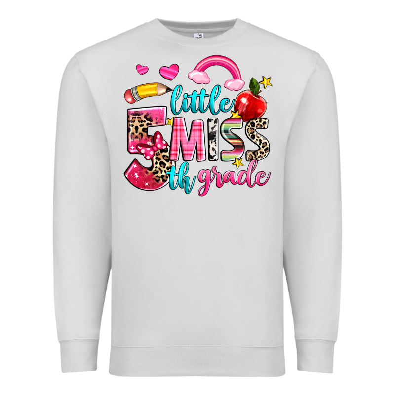 Little Miss Fifth Grade Premium Sweatshirt by NancyCooperArtShop | Teevron