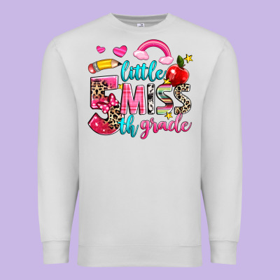 Little Miss Fifth Grade Premium Sweatshirt Designed By Nancycooperartshop