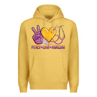 Antique Gold peace love nursing Premium Hoodie - AdoDesignShop