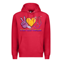 Cardinal peace love nursing Premium Hoodie - AdoDesignShop