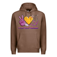 Chestnut peace love nursing Premium Hoodie - AdoDesignShop