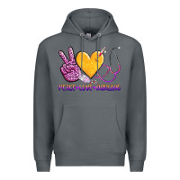 Rock peace love nursing Premium Hoodie - AdoDesignShop