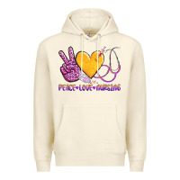 Sandshell peace love nursing Premium Hoodie - AdoDesignShop
