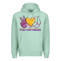 Seafoam peace love nursing Premium Hoodie - AdoDesignShop