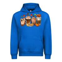 Cobalt Pumpkin Spice Coffee Cups Urban Hoodie - texasbilliewilder