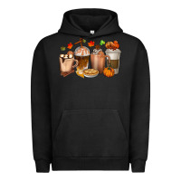 Pigment Black Pumpkin Spice Coffee Cups Urban Hoodie - texasbilliewilder