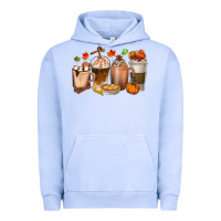 Pigment Grape Ice Pumpkin Spice Coffee Cups Urban Hoodie - texasbilliewilder