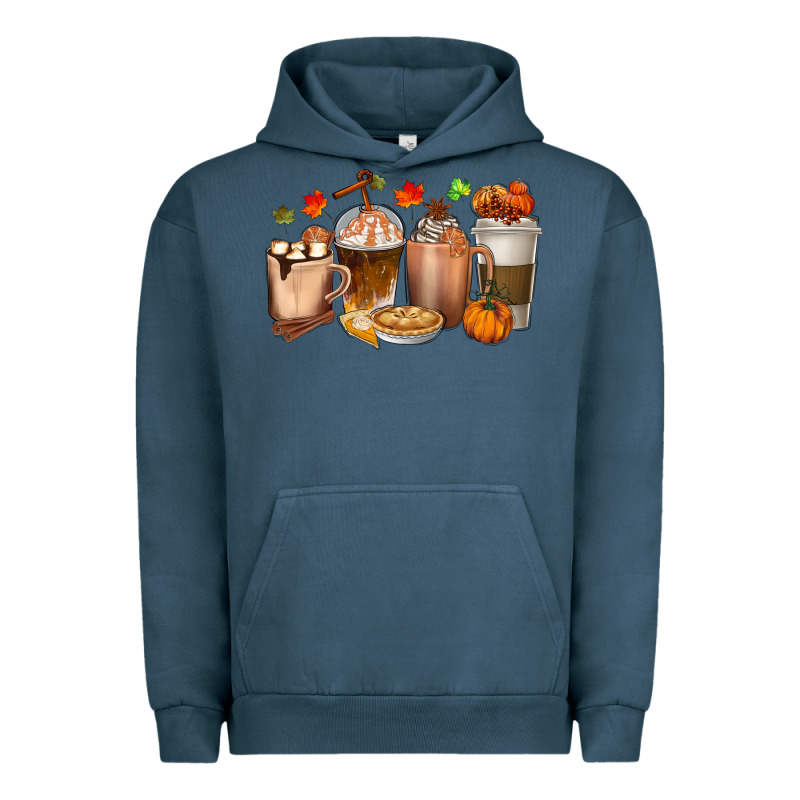 Pumpkin Spice Coffee Cups Urban Hoodie by texasbilliewilder | Teevron