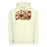 Pigment Pistachio Pumpkin Spice Coffee Cups Urban Hoodie - texasbilliewilder