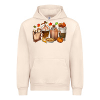 Sandshell Pumpkin Spice Coffee Cups Urban Hoodie - texasbilliewilder