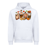 White Pumpkin Spice Coffee Cups Urban Hoodie - texasbilliewilder