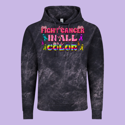 Fight Cancer In All Color Vintage Hoodie Designed By Texasbilliewilder