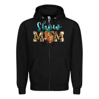 Black Western Show Mom Red Angus Zipper Hoodie - LillyAllenDesigns