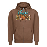 Chestnut Western Show Mom Red Angus Zipper Hoodie - LillyAllenDesigns