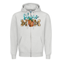 Dove Grey Western Show Mom Red Angus Zipper Hoodie - LillyAllenDesigns