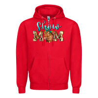 Red Western Show Mom Red Angus Zipper Hoodie - LillyAllenDesigns