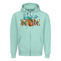 Seafoam Western Show Mom Red Angus Zipper Hoodie - LillyAllenDesigns