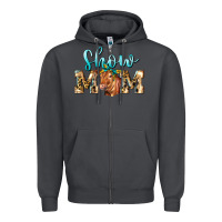 Smoke Western Show Mom Red Angus Zipper Hoodie - LillyAllenDesigns