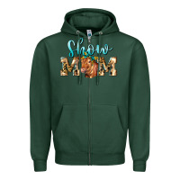 Sports Green Western Show Mom Red Angus Zipper Hoodie - LillyAllenDesigns