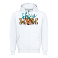White Western Show Mom Red Angus Zipper Hoodie - LillyAllenDesigns