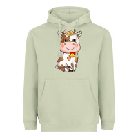 Matcha cartoon cow Heavyweight Hoodie - NancyCooperArtShop