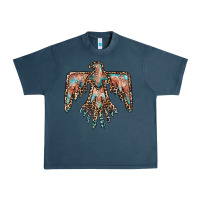 Midnight Navy thunderbird leopard leather Urban Heavy Tee - BarkalooDesign