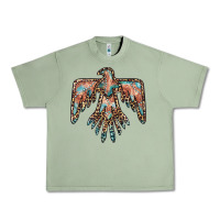 Oil Green thunderbird leopard leather Urban Heavy Tee - BarkalooDesign