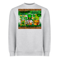 Heather Grey St. Patrick's Day gnomies tumbler St. Patricks Day Heavyweight Sweatshirt - Neo Western