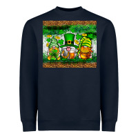 Navy St. Patrick's Day gnomies tumbler St. Patricks Day Heavyweight Sweatshirt - Neo Western