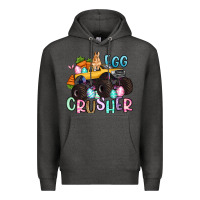 Charcoal Heather egg crusher monster truck easter Premium Hoodie - Artiststas