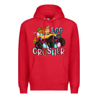 Red egg crusher monster truck easter Premium Hoodie - Artiststas