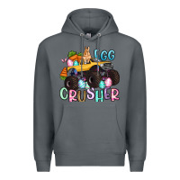 Rock egg crusher monster truck easter Premium Hoodie - Artiststas