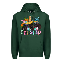 Sports Green egg crusher monster truck easter Premium Hoodie - Artiststas