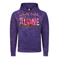 Cloud Purple Football Nobody Fights Alone Vintage Hoodie - texasbilliewilder