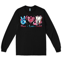 Black peace love dental Long Sleeve Tee - AdoDesignShop