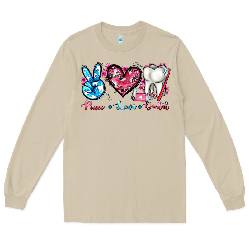 Peace Love Dental Long Sleeve Tee by AdoDesignShop | Teevron