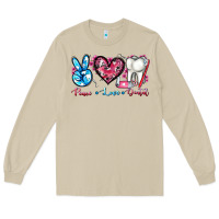 Mushroom peace love dental Long Sleeve Tee - AdoDesignShop