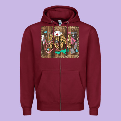 Western Registered Nurse Zipper Hoodie Designed By Lillyallendesigns