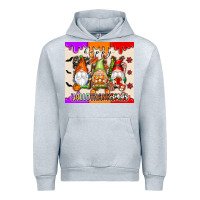 Heather Grey Happy Hallothanksmas gnomes Urban Hoodie - texasbilliewilder