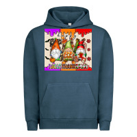 Pigment Midnight Navy Happy Hallothanksmas gnomes Urban Hoodie - texasbilliewilder