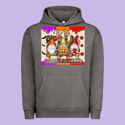 Happy Hallothanksmas Gnomes Urban Hoodie Designed By Texasbilliewilder