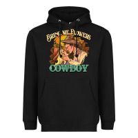 Black bring me flowers cowboy Heavyweight Hoodie - NancyCooperArtShop