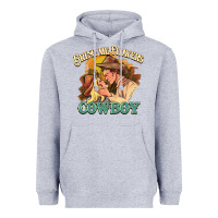 Heather Grey bring me flowers cowboy Heavyweight Hoodie - NancyCooperArtShop