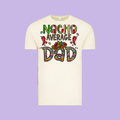 Nacho Average Dad Vintage Tee Designed By Cowhidedigitalart