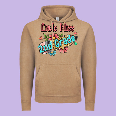 Little Miss Second Grade Vintage Hoodie Designed By Ranaportraitstore