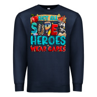 Navy not all super heroes wear capes Premium Sweatshirt - NancyCooperArtShop