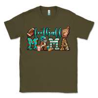 Army Green American football mama Classic Tee - Jasminsmagicworld